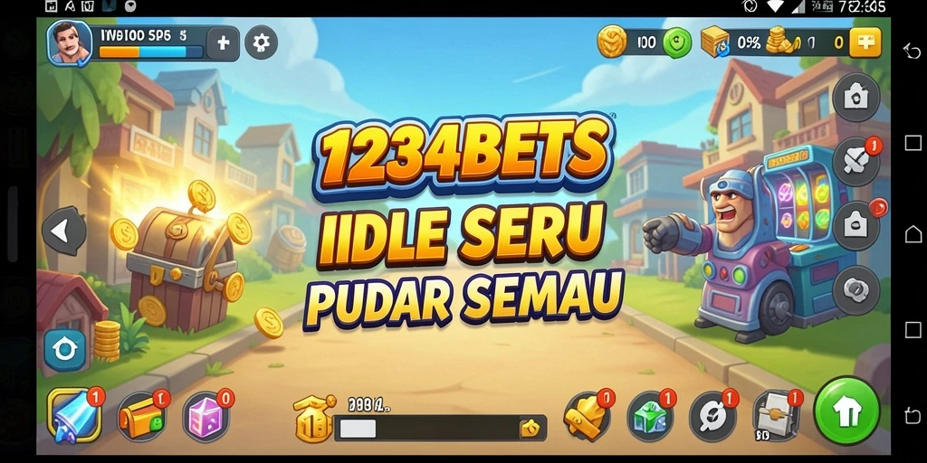 Tangkapan layar menunjukkan gameplay seru dan progesi yang menarik di 1234BETS.