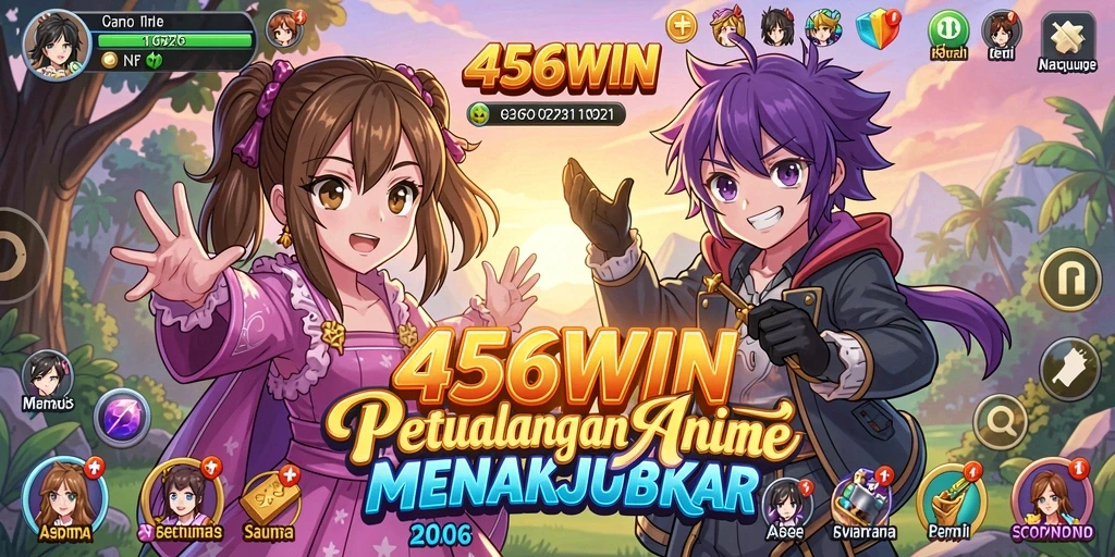Screenshot dari gameplay <strong>456WIN</strong> menampilkan aksi seru dan karakter anime.
