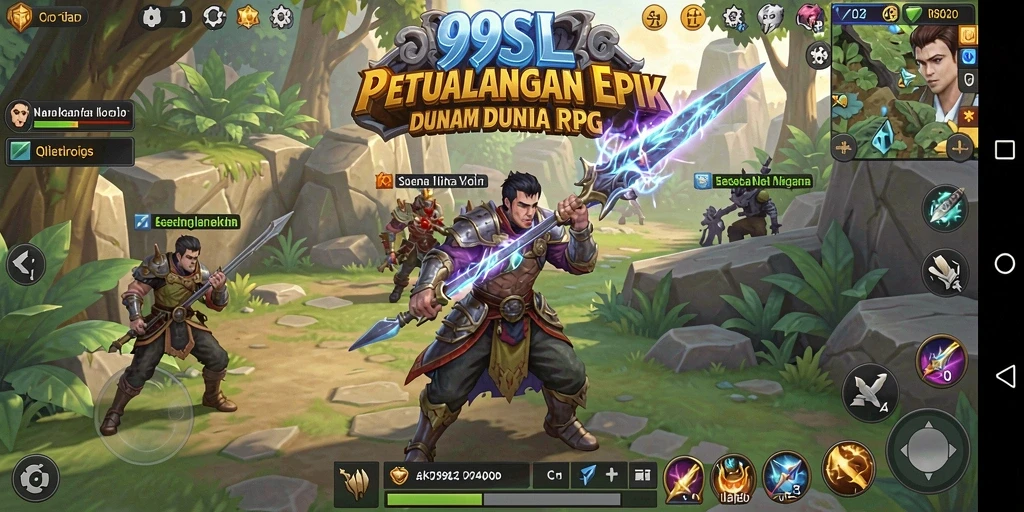Screenshot menunjukkan aksi pertempuran seru dalam 99SL.