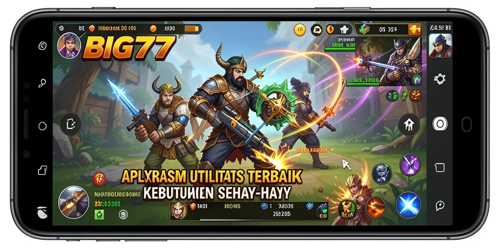 Tampilan antarmuka pengguna aplikasi BIG77 yang intuitif dan menarik.
