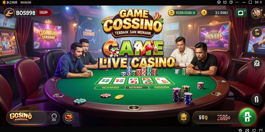 Tampilan gameplay Live Casino yang memukau di BOS898.