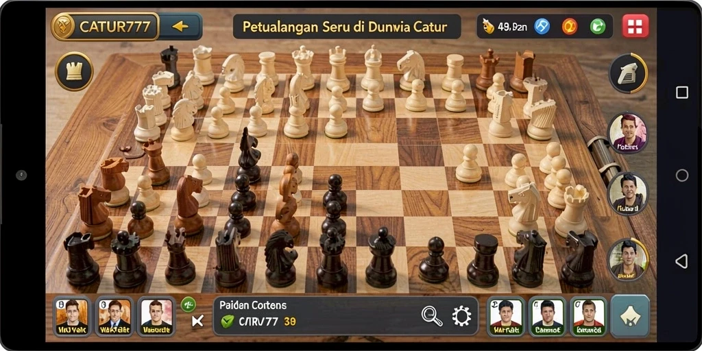 Screenshot gameplay <strong>CATUR777</strong> menunjukkan dunia petualangan yang memikat.