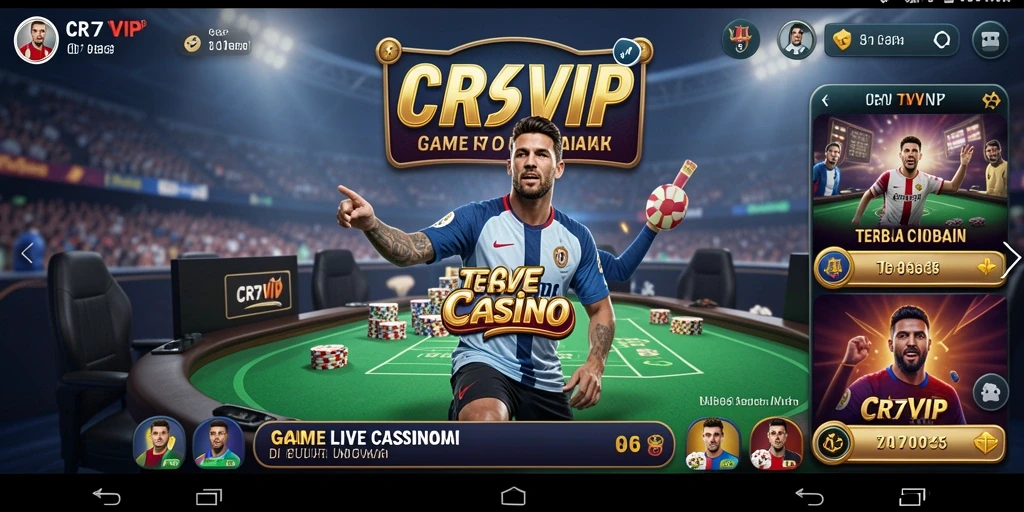 Tampilan gameplay Live Casino yang seru dan interaktif di CR7VIP.