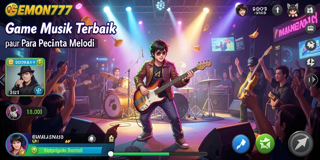 Tampilan gameplay EMON777 yang seru dan interaktif untuk pecinta musik.