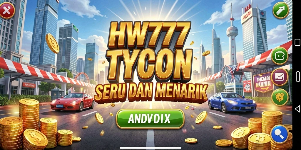 Tampilan screenshot HW777 menampilkan aksi membangun bisnis Tycoon yang menarik.