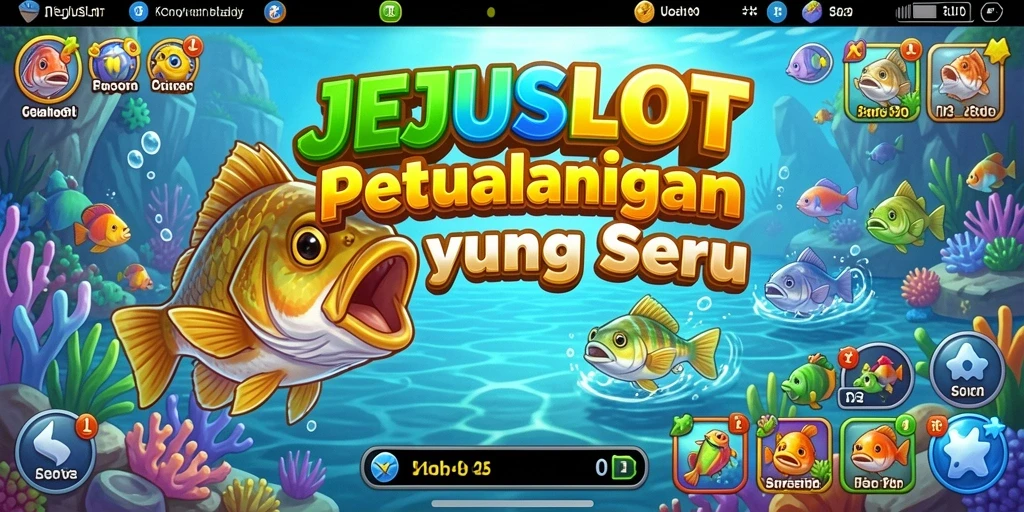 Screenshot JEJUSLOT menampilkan aksi memancing yang seru dan pemandangan alam yang indah.