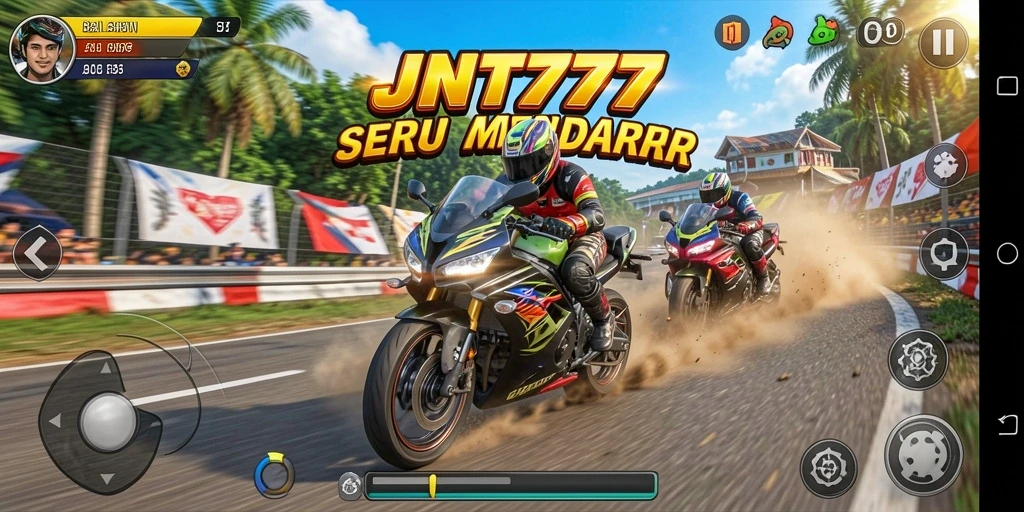 Gameplay seru balapan motor di JNT777 dengan grafis menawan.