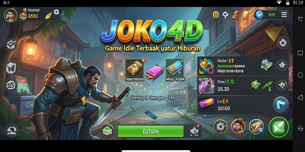 Tampilan gameplay Idle JOKO4D yang menarik dan penuh warna.