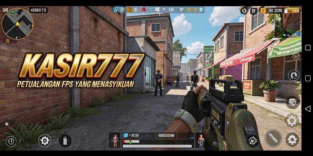 Tampilan gameplay KASIR777 yang menegangkan dalam pertempuran FPS.