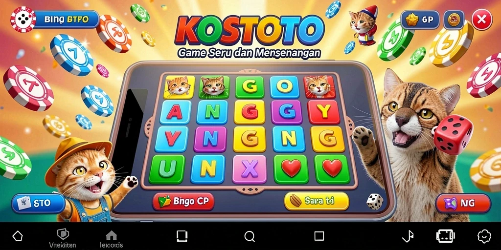 Screenshot gameplay KOSTOTO yang menunjukkan suasana seru bermain Bingo.