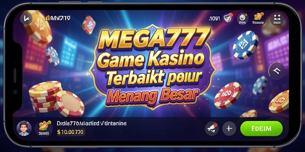 Screenshot utama MEGA777 menampilkan gameplay seru dalam permainan Kasino.