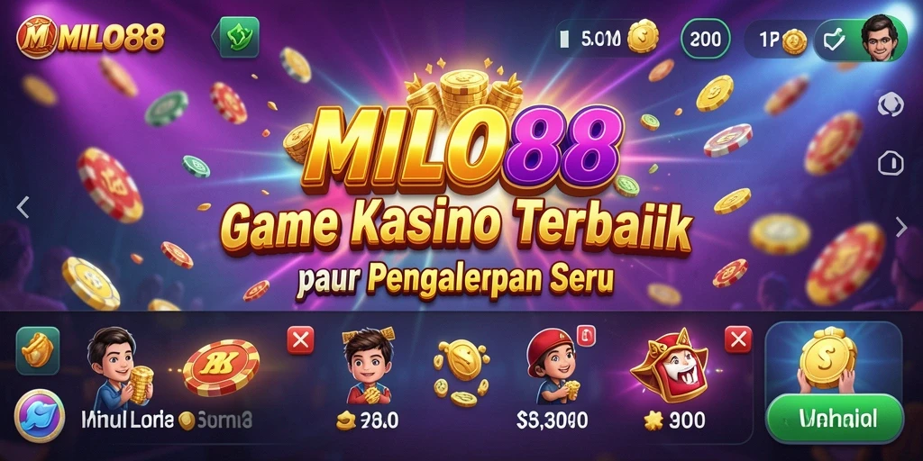 Tampilan gameplay MILO88 yang menarik dalam Kasino.