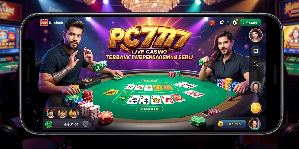 Tampilan screenshot PC777 yang menunjukkan keseruan gameplay Live Casino.