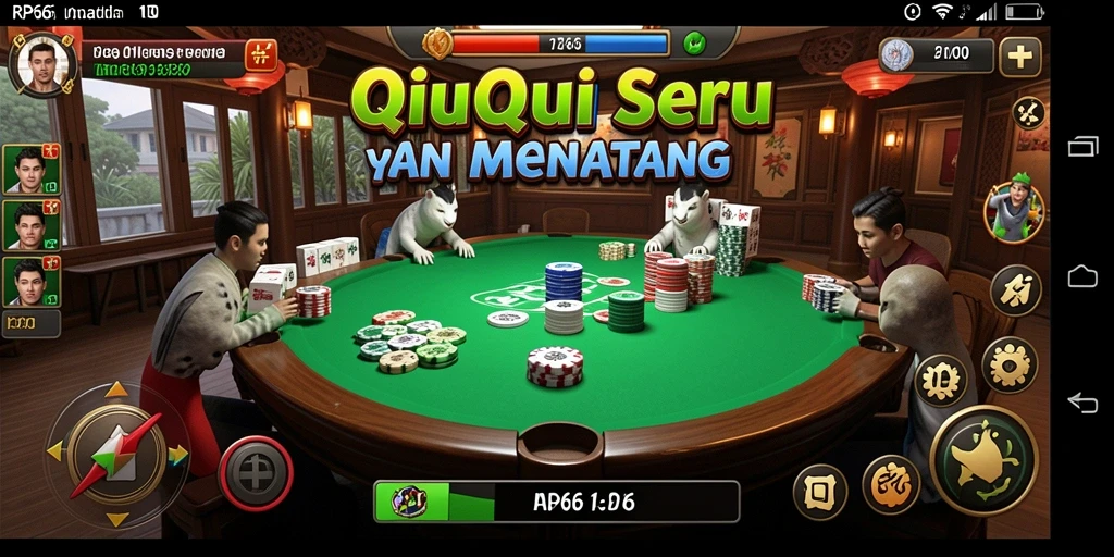 Screenshot gameplay RP66 menampilkan intensitas permainan QiuQiu.
