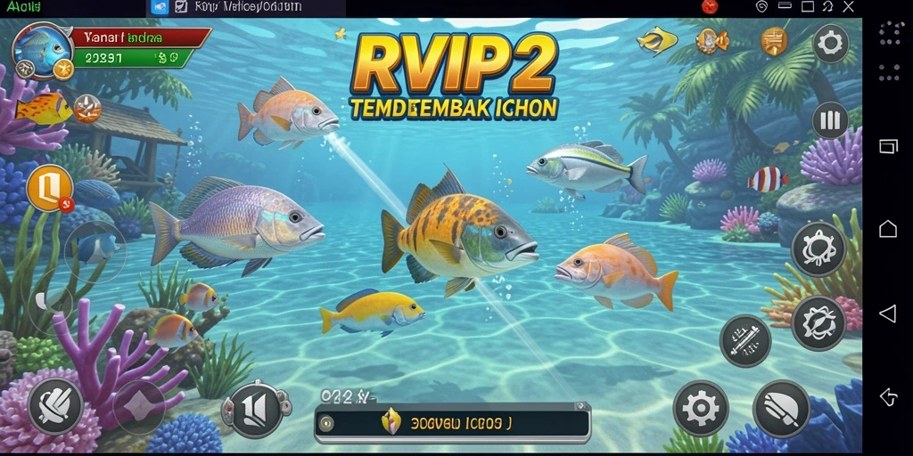 Tampilan gameplay RVIP2 dengan momen seru menembak ikan.