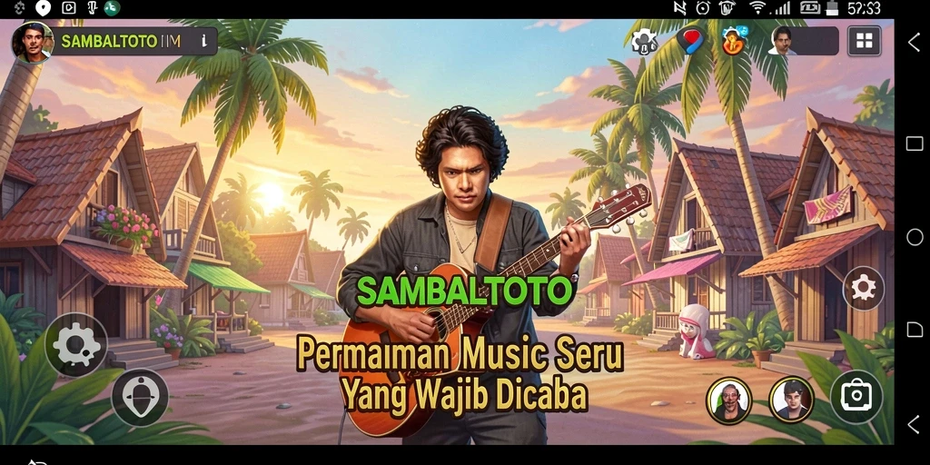 Screenshot gameplay SAMBALTOTO menampilkan tantangan musik yang menarik.