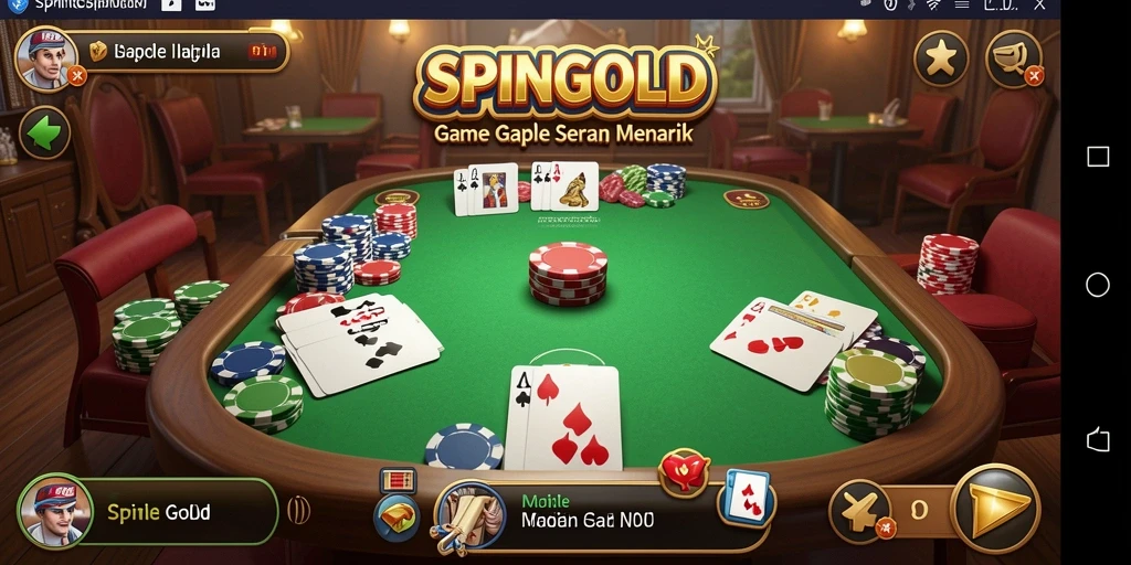 Screenshot gameplay SPINGOLD menunjukkan momen seru bermain Gaple.