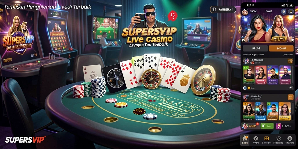 Tampilan gameplay menakjubkan di <strong>SUPERSVIP</strong> dengan dealer langsung.