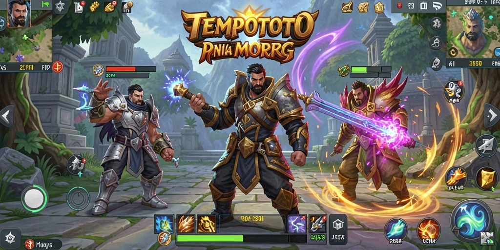 Tampilan gameplay epik dalam TEMPOTOTO dengan grafis yang menakjubkan.