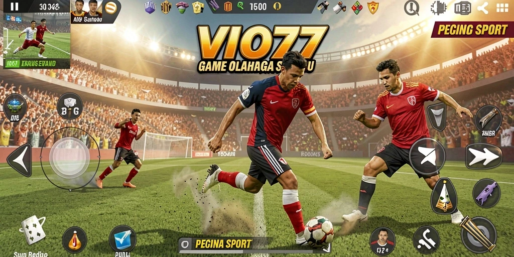 Screenshot utama VIO77 menampilkan gameplay olahraga yang intens.