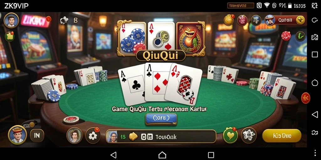 Screenshot gameplay <strong>ZK9VIP</strong> menampilkan aksi seru permainan QiuQiu.