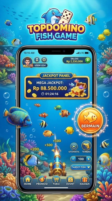 Pengguna sedang menjelajahi katalog aplikasi topdomino.